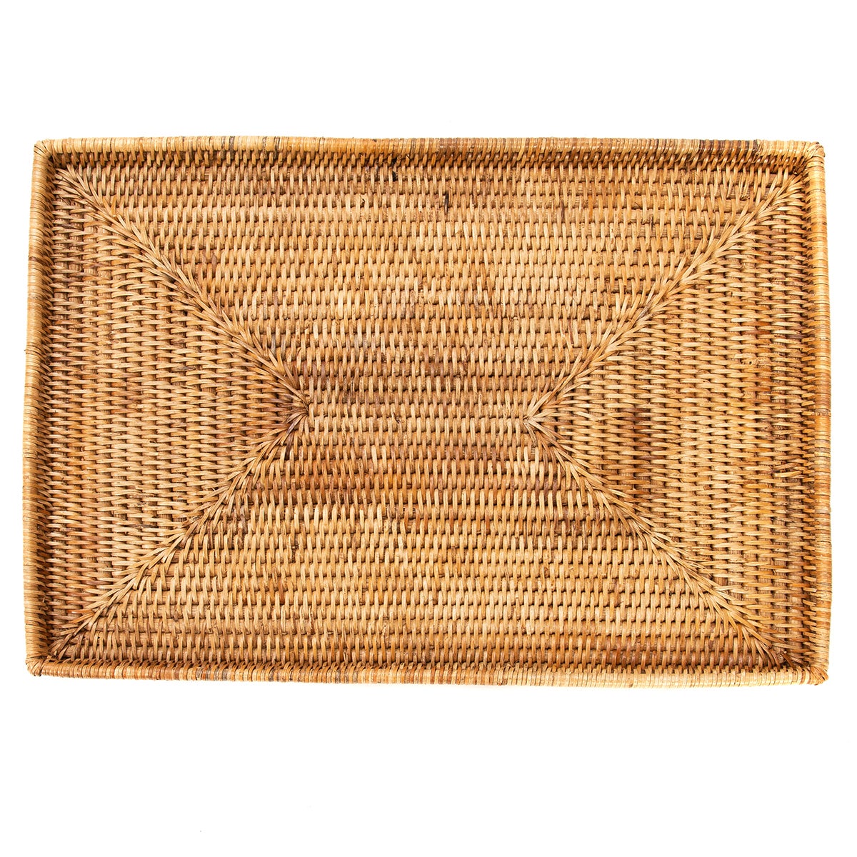 Artifacts Trading Company Rectangular Flat Tray Honey Brown